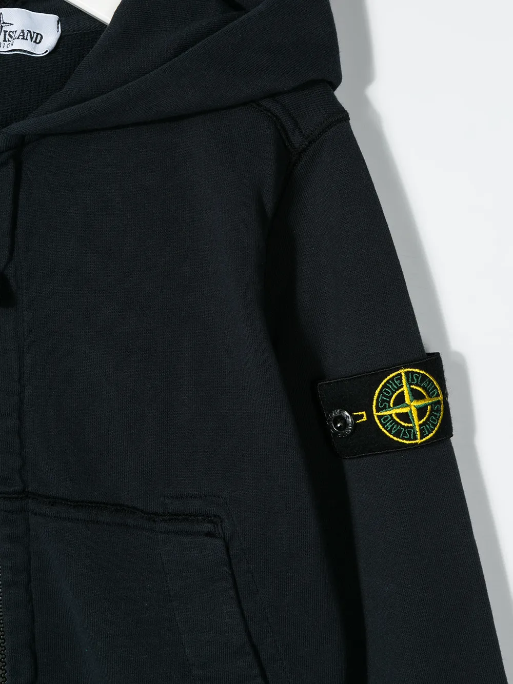 Stone Island Junior Hoodie met rits Blauw