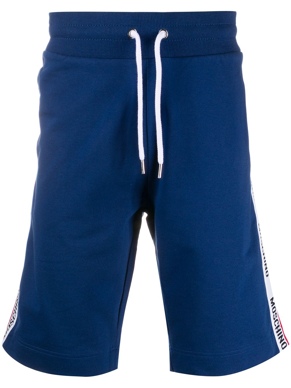 Moschino Side Stripe Track Shorts In Blue