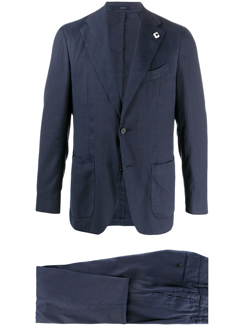 Lardini Tailored Two-piece Suit In Blue