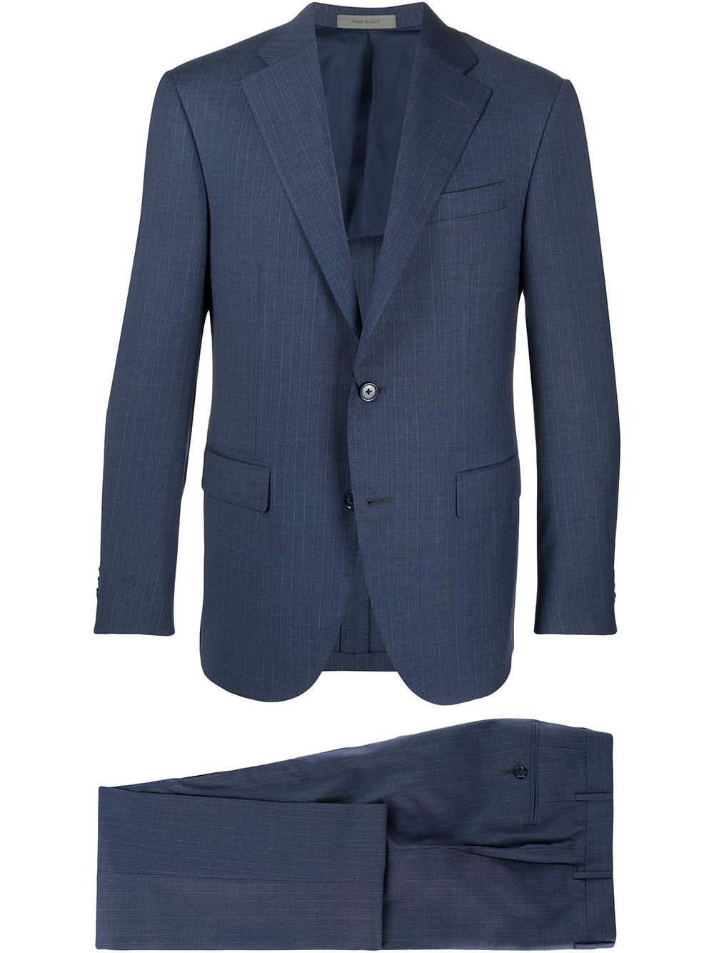 Corneliani Striped Two-piece Suit In Blue