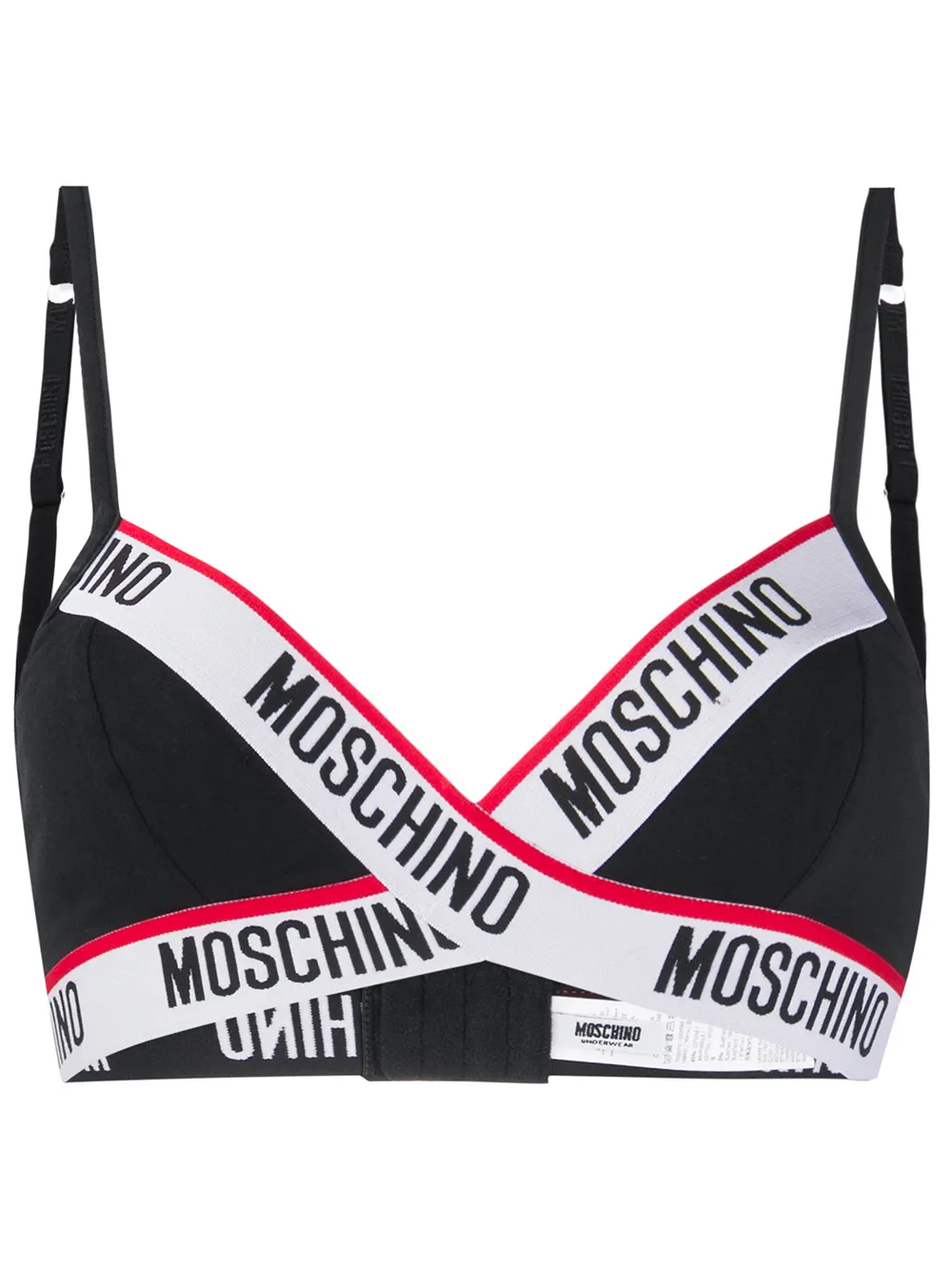 Moschino トライアングル ブラジャー - ブラック