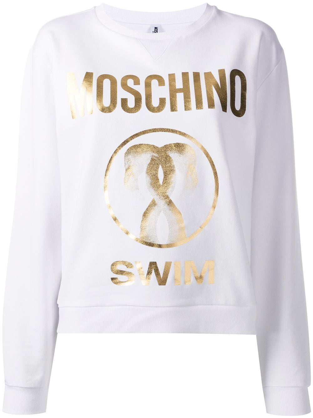 Moschino Swim Logo Sweatshirt In White