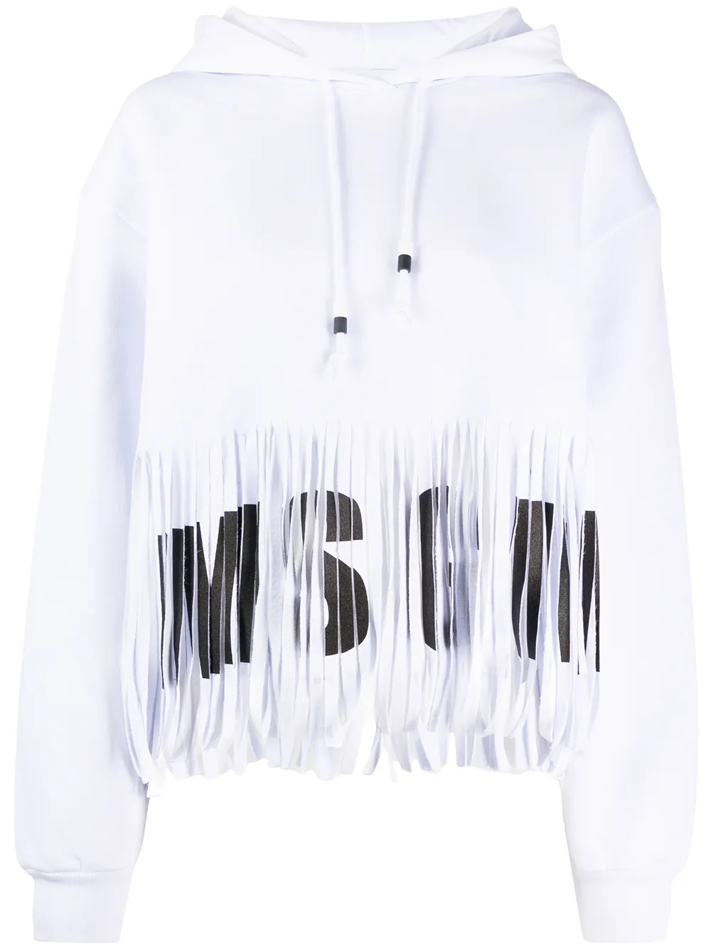 MSGM Kapuzenpullover Mit Fransensaum JEAGx iTa6r MSGM Kapuzenpullover Mit Fransensaum JEAGx iTa6r