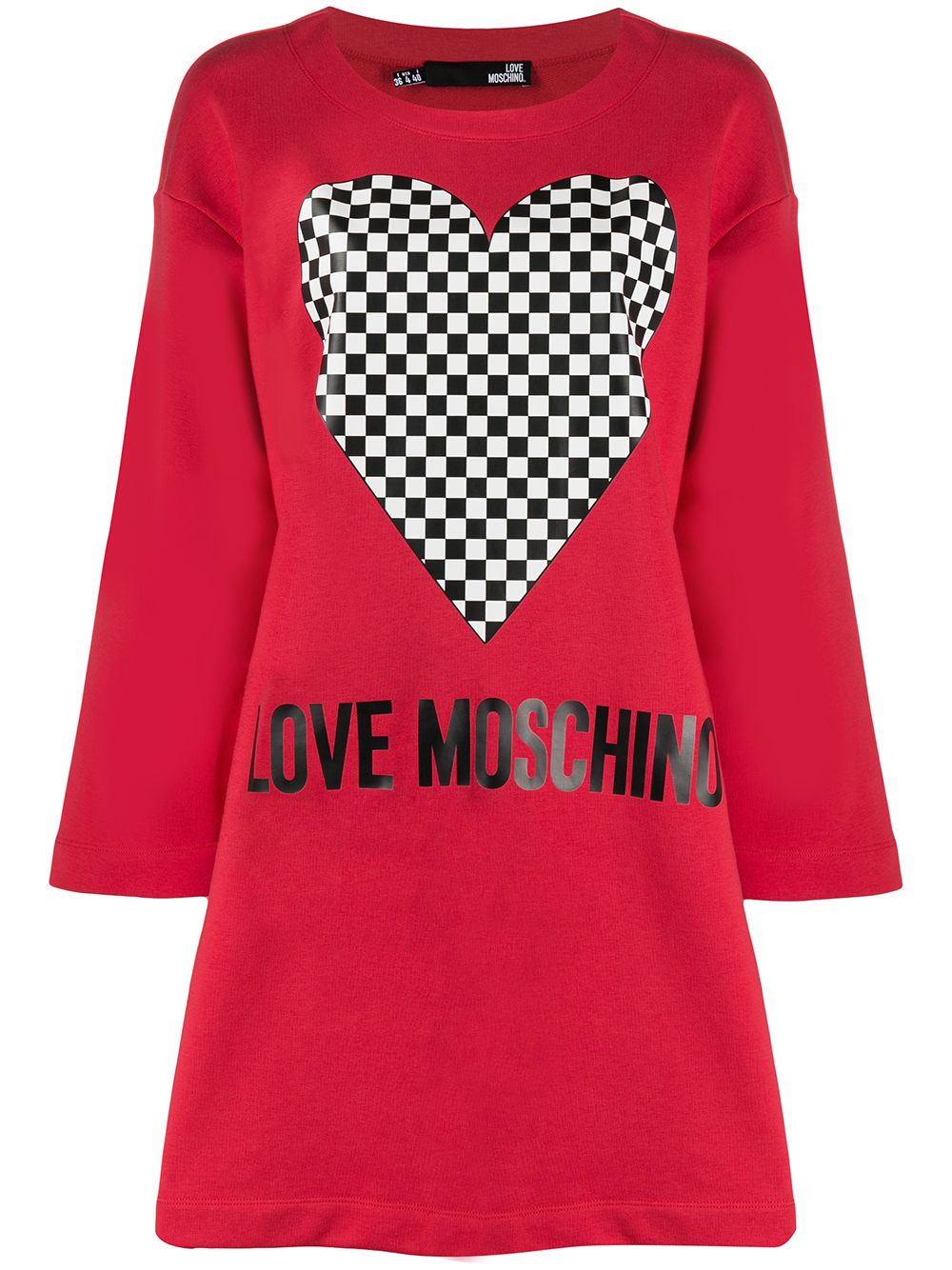 фото Love moschino платье-толстовка с графичным принтом