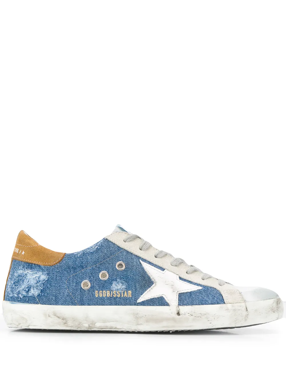 denim golden goose sneakers