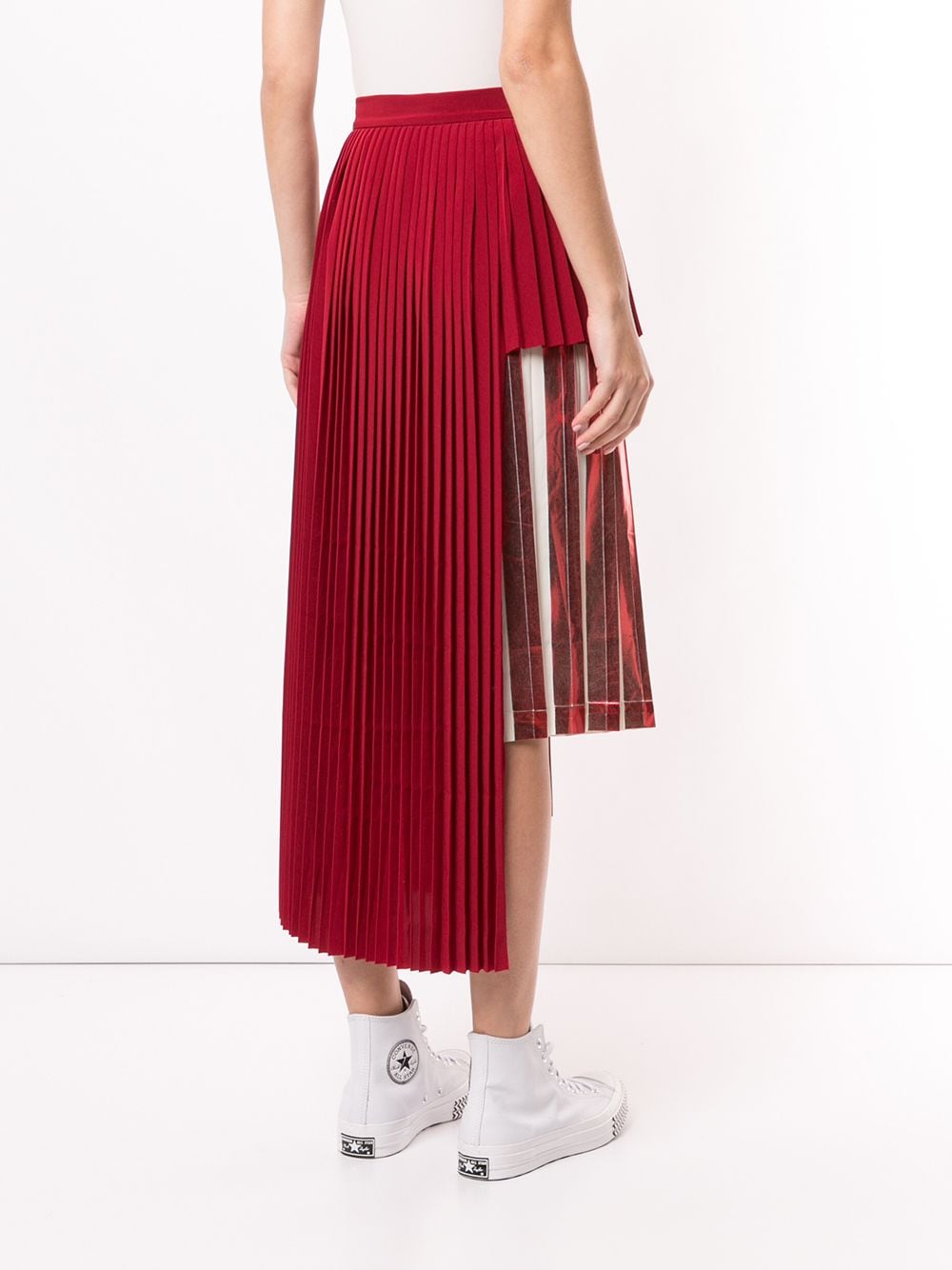 Maison Mihara Yasuhiro Striped Panel Pleated Skirt - Farfetch