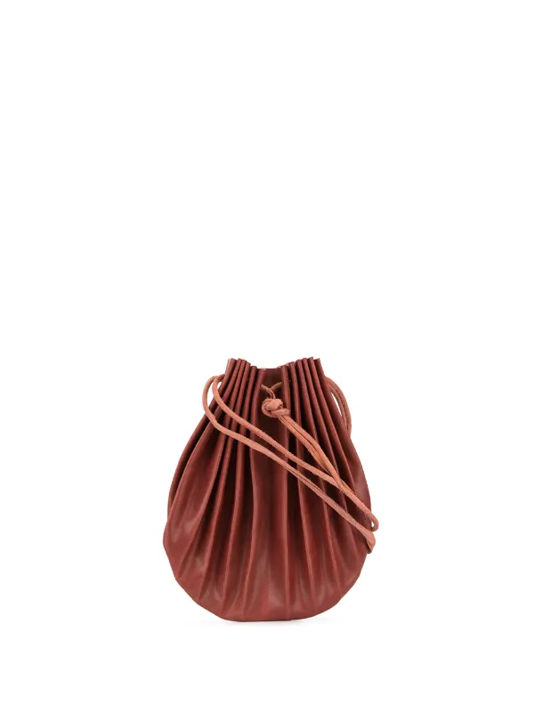 Shop Brown Werkstatt Munchen Shell Pleated Shoulder Bag With Express Delivery Farfetch