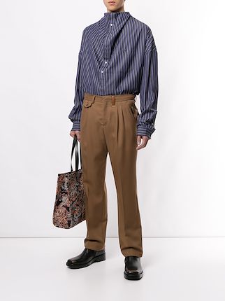 draped striped shirt展示图