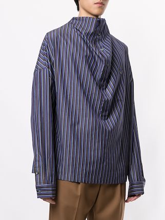 draped striped shirt展示图