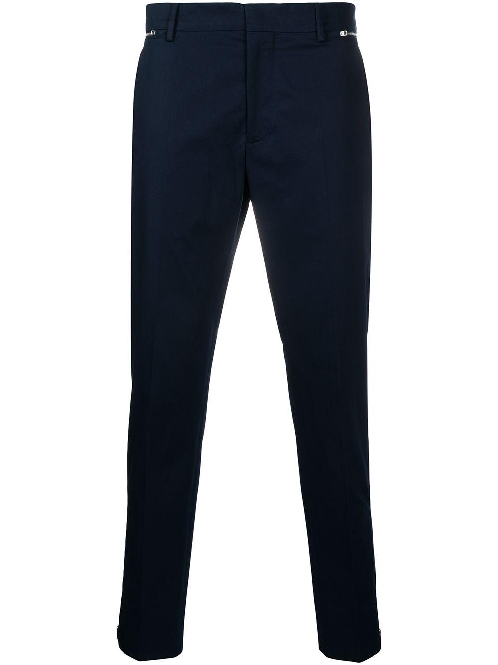 Prada Side Zip Detail Trousers In Blau