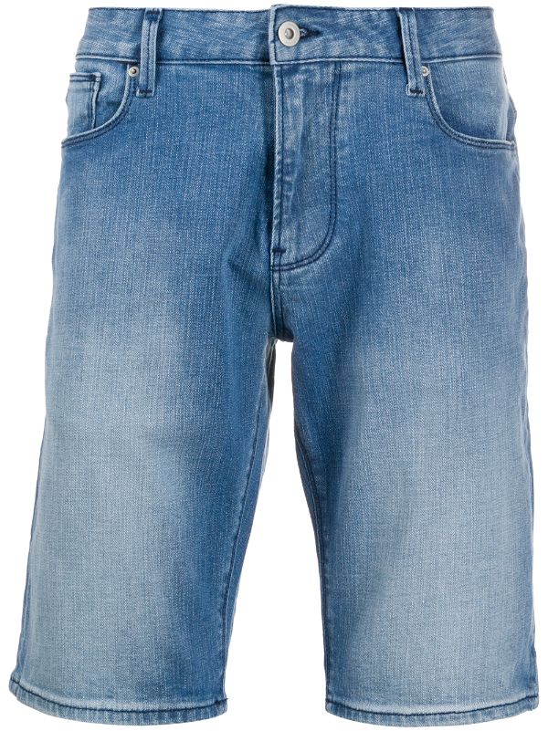 mens armani denim shorts