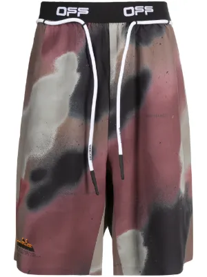 off white athletic shorts