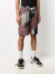 Off-White camouflage print shorts