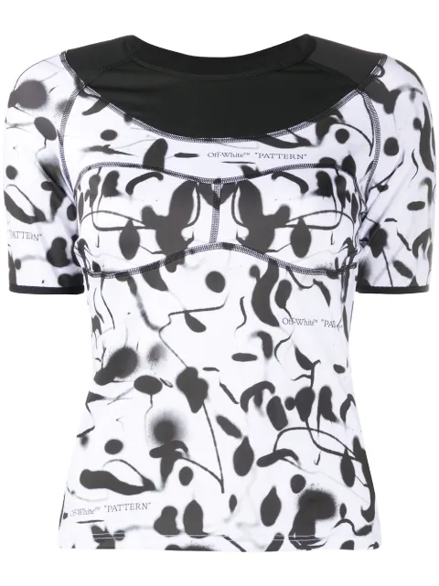 Off-White abstract-print performance T-shirt