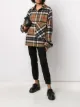 We11done checked half-zip wool shirt