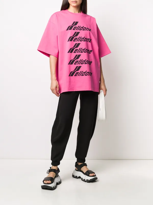 We11done all-over logo print short-sleeved shirt | Eraldo.com FR