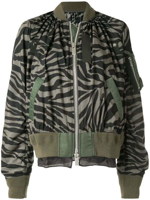 sacai denim bomber jacket