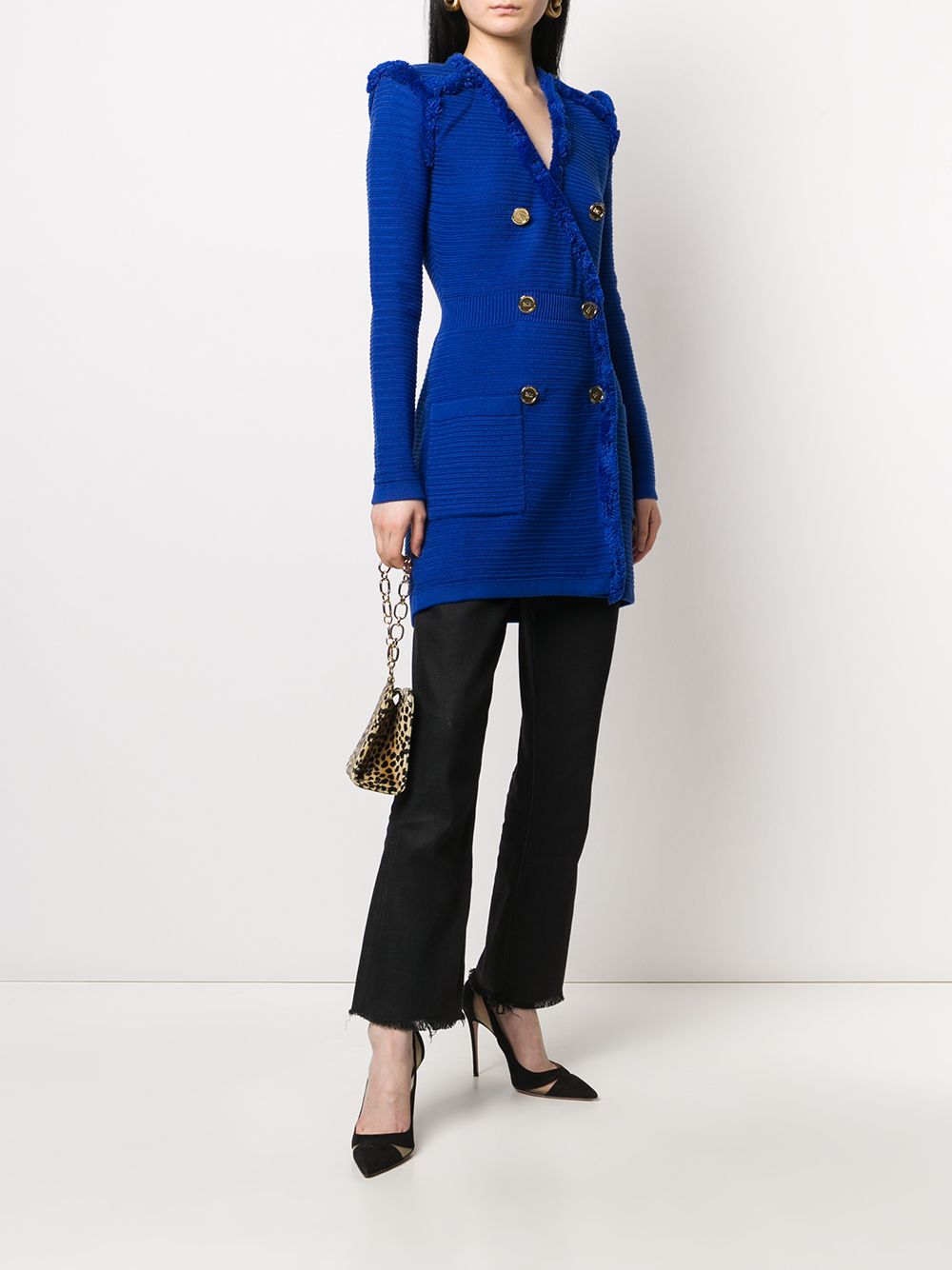 фото Elisabetta franchi elongated knitted blazer