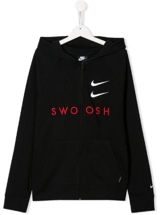 nike double swoosh hoodie black