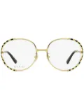 Gucci Eyewear round frame glasses - Gold