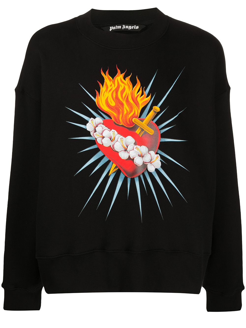 Palm Angels Sacred Heart Print Sweater - Farfetch