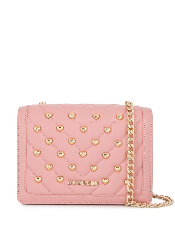 pink quilted crossbody bag