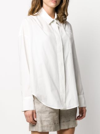 relaxed plain shirt展示图