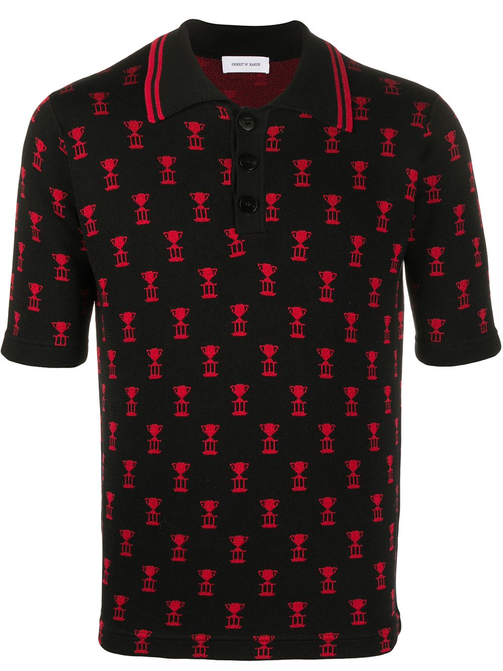 фото Ernest w. baker trophy print polo shirt