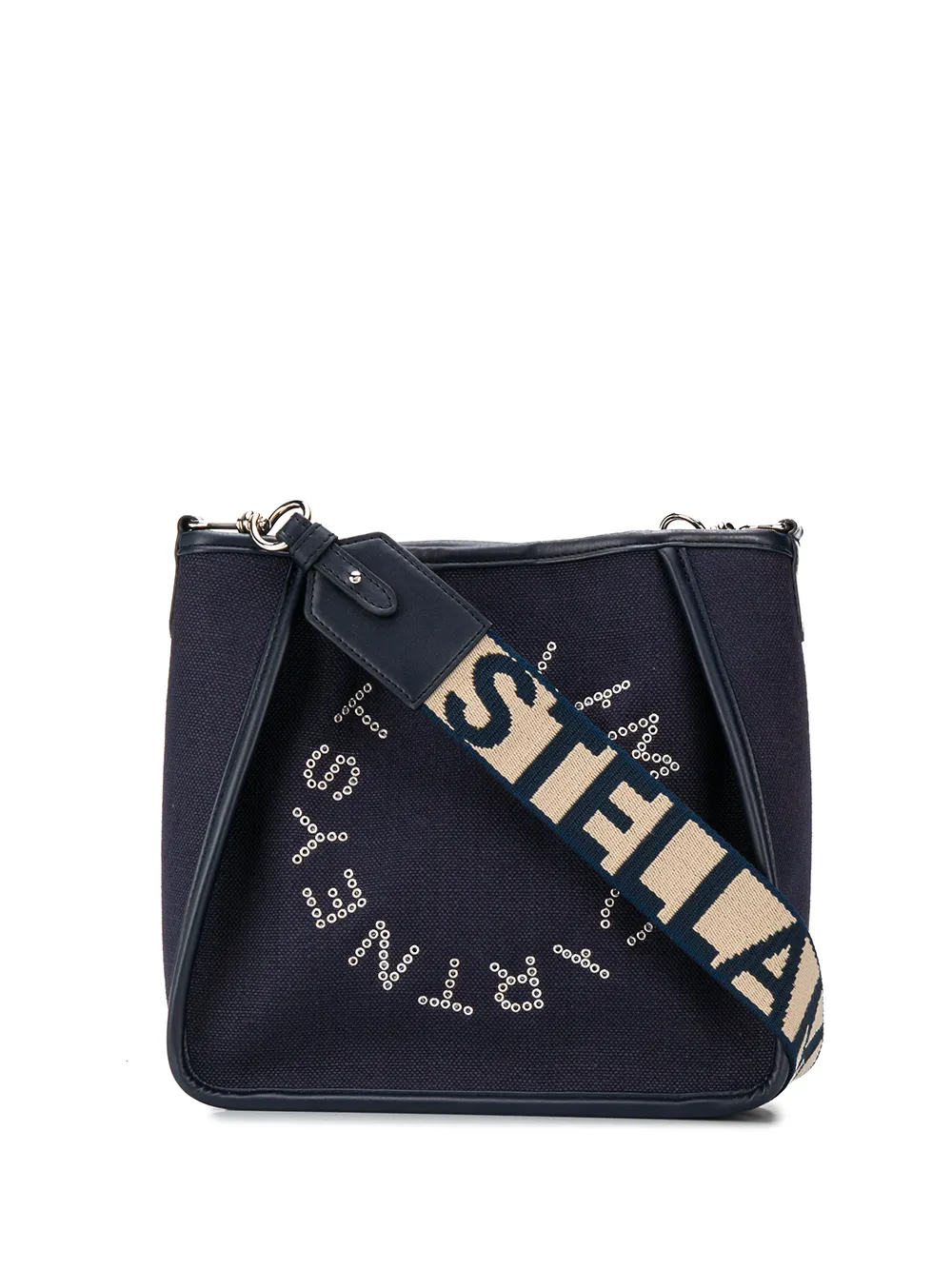 

Stella McCartney bolsa de hombro con logo de ojales - Azul