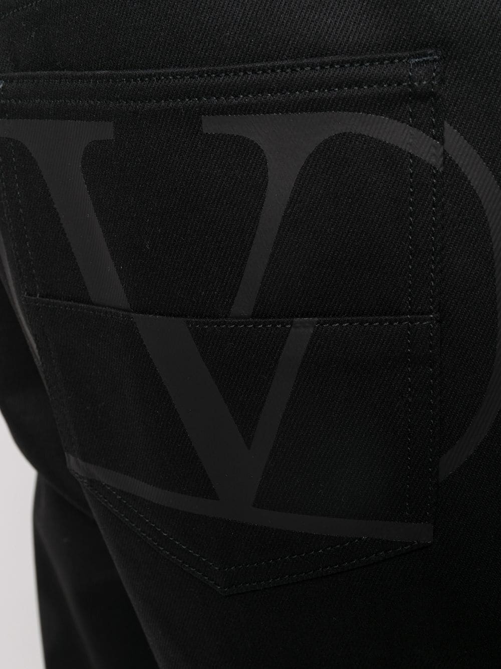 фото Valentino укороченные джинсы с логотипом vlogo