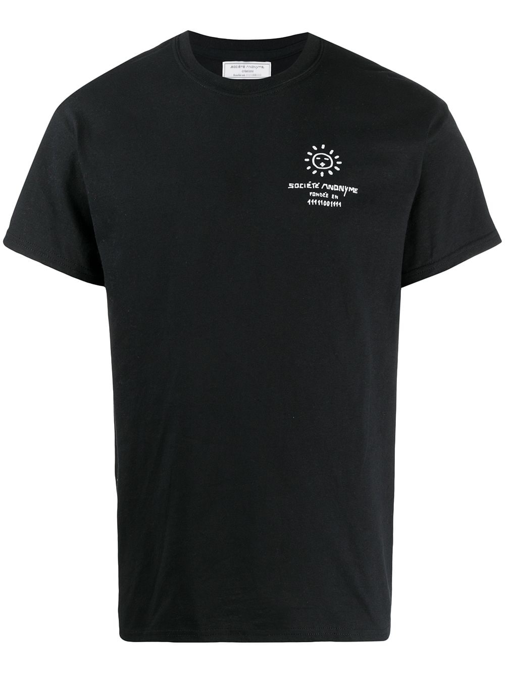 Société Anonyme Crew Neck Logo Printed T-shirt In Black