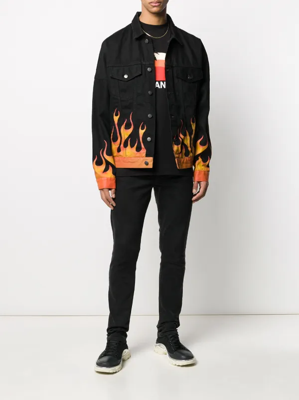 flame denim jacket mens