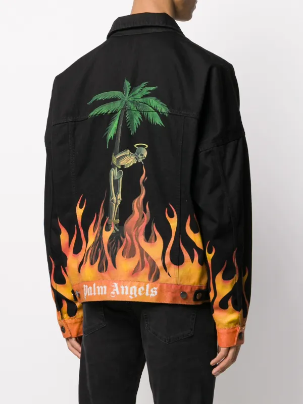 flame denim jacket mens