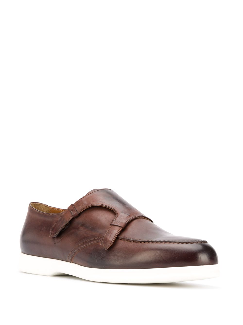 фото Doucal's burnished-effect monk shoes