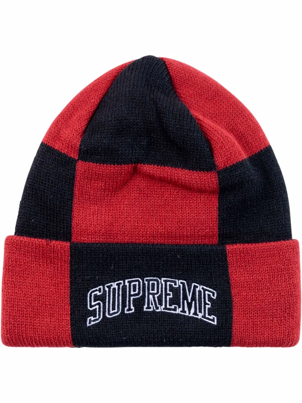 фото Supreme шапка бини в шахматную клетку