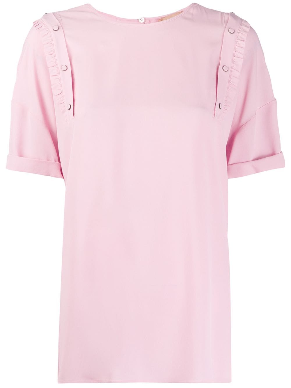 Shop N°21 Ruffle Detail T-shirt In Pink