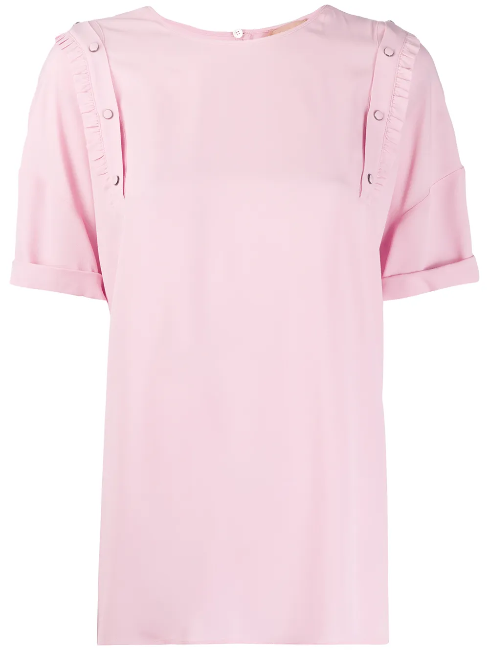 

Nº21 ruffle detail T-shirt - Pink