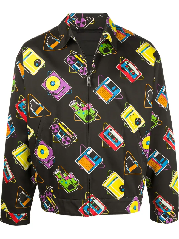 Prada Jacke Mit Print Farfetch Prada Jacken für Herren Farfetch