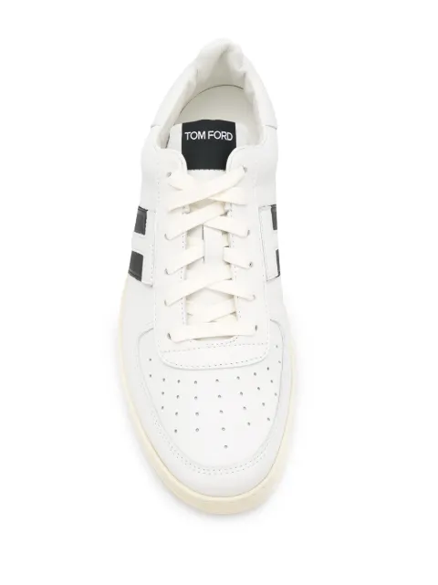 TOM FORD DOUBLE STRIPES LACE-UP SNEAKERS