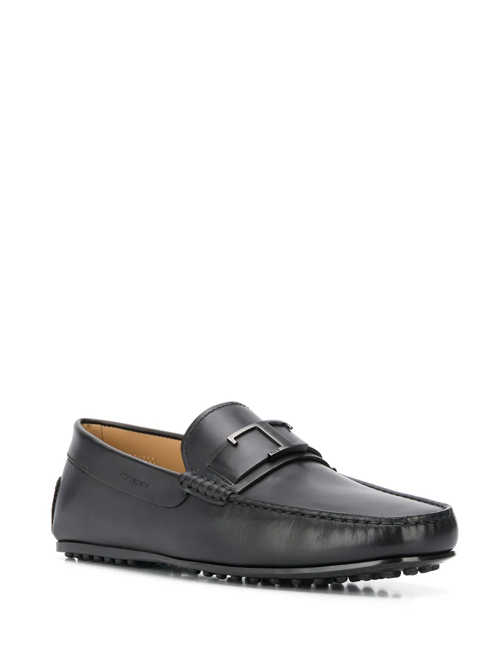 Tod's Loafers met logoplakkaat - Zwart