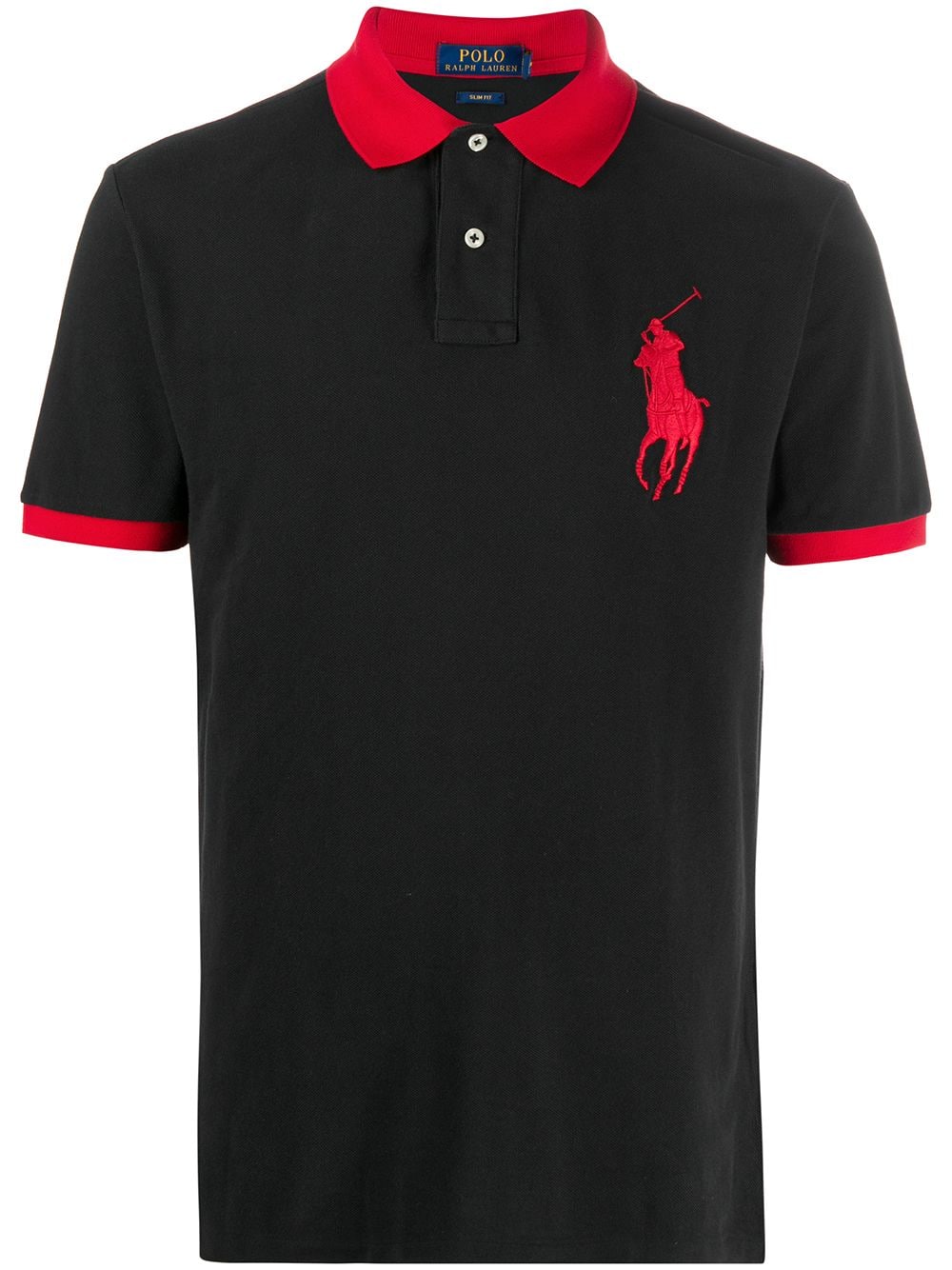 black and red ralph lauren polo shirt