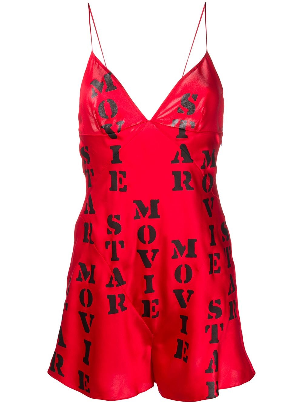 Moschino Movie Star Babydoll Dress In Red