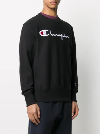 embroidered logo crew-neck sweatshirt展示图