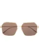 Image 1 of Bottega Veneta Eyewear gold tone square frame sunglasses