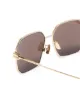 Bottega Veneta Eyewear gold tone square frame sunglasses