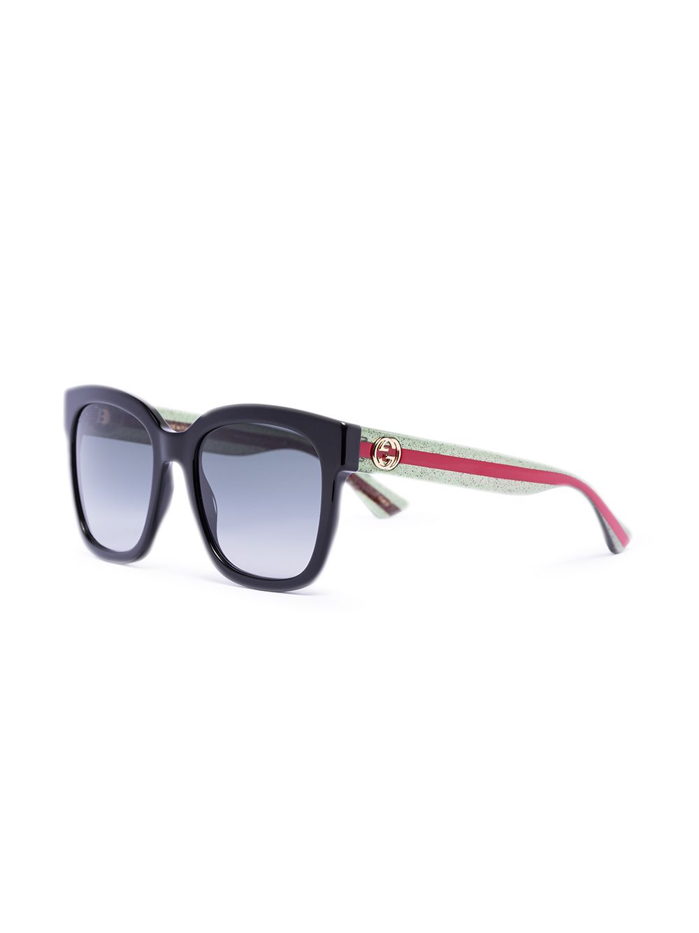 фото Gucci eyewear gucci blk sq sung gren red stripe