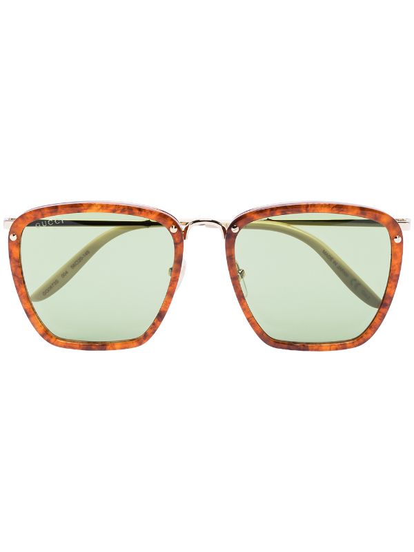 gucci havana square sunglasses
