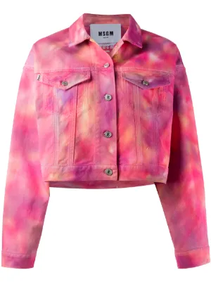tie dye denim jacket womens