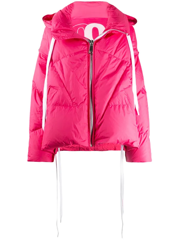 oversized pink puffer jacket