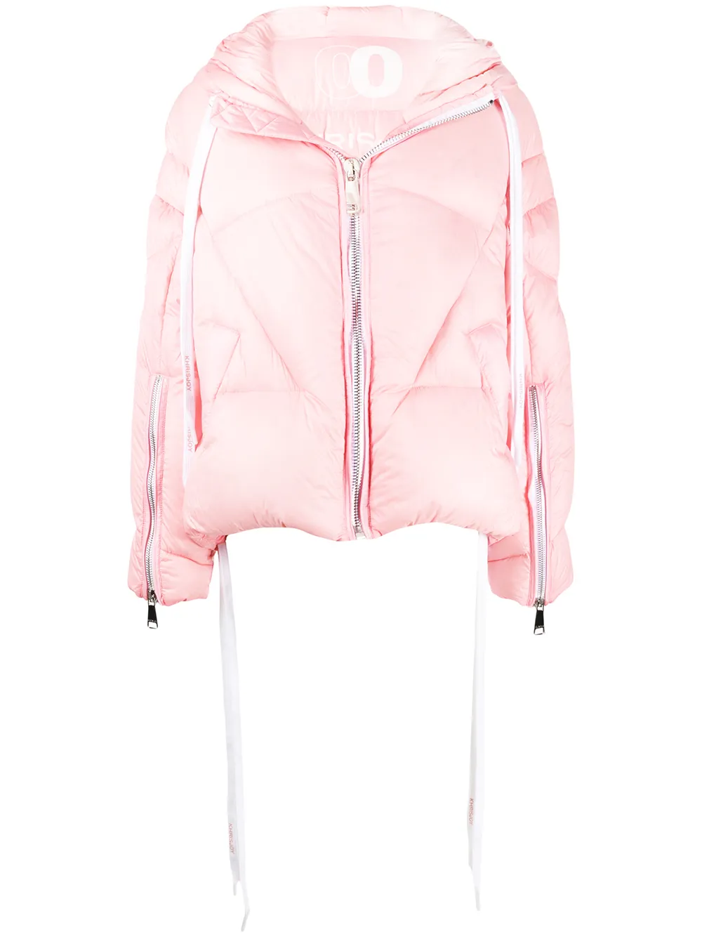 oversized pink puffer jacket